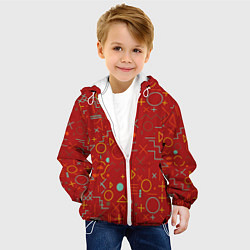 Куртка с капюшоном детская Mathematics Geometry Geometric, цвет: 3D-белый — фото 2