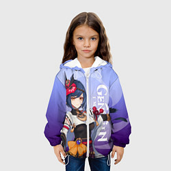 Куртка с капюшоном детская Genshin Impact, Сара, цвет: 3D-белый — фото 2