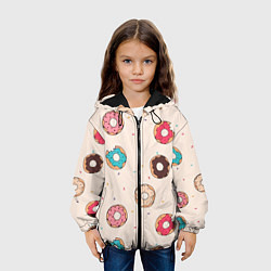 Куртка с капюшоном детская Кусанные пончики, цвет: 3D-черный — фото 2