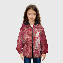 Куртка с капюшоном детская Пурпурный космический разлив, цвет: 3D-черный — фото 2