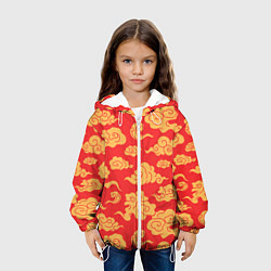 Куртка с капюшоном детская Западный узор облаков, цвет: 3D-белый — фото 2