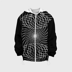 Куртка с капюшоном детская Абстракция Вихря, цвет: 3D-белый