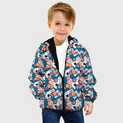 Куртка с капюшоном детская Покер, цвет: 3D-черный — фото 2