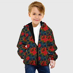Куртка с капюшоном детская Карпы, цвет: 3D-черный — фото 2