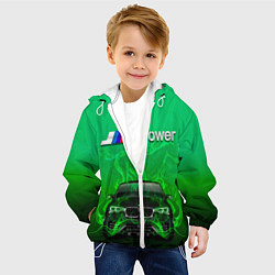 Куртка с капюшоном детская BMW GREEN STYLE, цвет: 3D-белый — фото 2