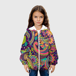 Куртка с капюшоном детская Яркий красочный узор, цвет: 3D-белый — фото 2