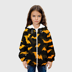 Куртка с капюшоном детская ЛЕТУЧИЕ МЫШИ НОЧЬ ХЕЛЛОУИН HALLOWEEN NIGHT BATS, цвет: 3D-белый — фото 2