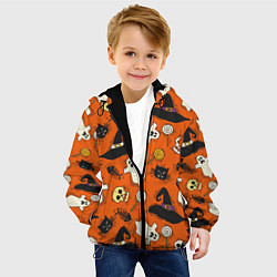 Куртка с капюшоном детская Хэллоуинские шалости, цвет: 3D-черный — фото 2