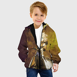 Куртка с капюшоном детская Genshin Impact - Geo Albedo, цвет: 3D-черный — фото 2