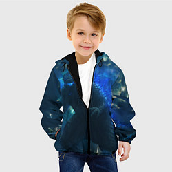 Куртка с капюшоном детская ГОДЗИЛЛА В МОРЕ, цвет: 3D-черный — фото 2