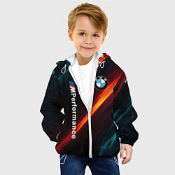 Куртка с капюшоном детская BMW M PERFORMANCE NEON БМВ М НЕОН, цвет: 3D-белый — фото 2