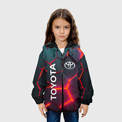 Куртка с капюшоном детская TOYOTA 3D NEON ТОЙОТА 3Д ПЛИТЫ НЕОН, цвет: 3D-черный — фото 2