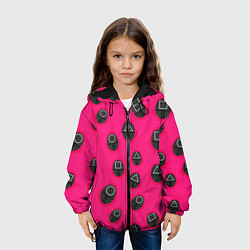 Куртка с капюшоном детская Игра в кальмара TКК, цвет: 3D-черный — фото 2