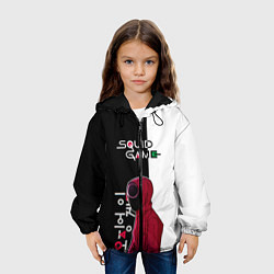 Куртка с капюшоном детская Игра в кальмара SG, цвет: 3D-черный — фото 2