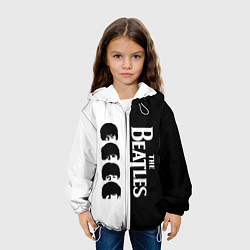 Куртка с капюшоном детская The Beatles черно - белый партер, цвет: 3D-белый — фото 2