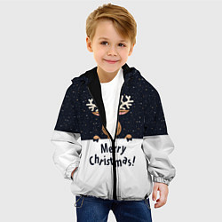 Куртка с капюшоном детская Новогодний Оленёнок Рудольф, цвет: 3D-черный — фото 2