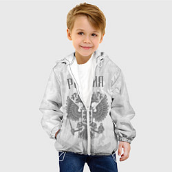 Куртка с капюшоном детская Герб России, цвет: 3D-белый — фото 2