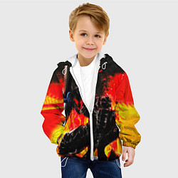 Куртка с капюшоном детская БЕРСЕРК ОГНЕННЫЙ BERSERK, цвет: 3D-белый — фото 2