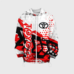 Куртка с капюшоном детская Toyota Тойота, цвет: 3D-белый