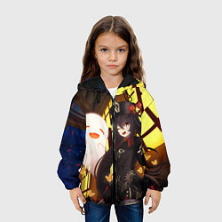 Куртка с капюшоном детская Ху Тао Genshin Impact, цвет: 3D-черный — фото 2