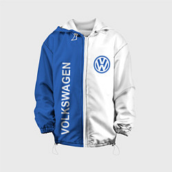 Куртка с капюшоном детская Volkswagen, ФОЛЬКСВАГЕН, цвет: 3D-белый