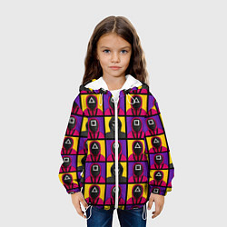Куртка с капюшоном детская ИГРА В КАЛЬМАРА ОХРАНА ВЕДУЩИЙ, цвет: 3D-белый — фото 2
