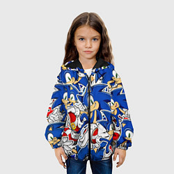 Куртка с капюшоном детская SONIC ПАТТЕРН СОНИК, цвет: 3D-черный — фото 2