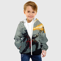 Куртка с капюшоном детская Dragonborne is here, цвет: 3D-белый — фото 2