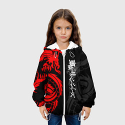 Куртка с капюшоном детская Токийские Мстители: Красный дракон, цвет: 3D-белый — фото 2