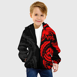 Куртка с капюшоном детская КРАСНЫЙ ДРАКОН ТАТУ RED DRAGON TATTOO, цвет: 3D-черный — фото 2