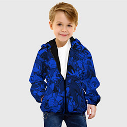 Куртка с капюшоном детская SONIC BLUE PATTERN СИНИЙ ЁЖ, цвет: 3D-черный — фото 2