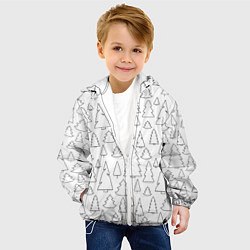 Куртка с капюшоном детская Простые елочки, цвет: 3D-белый — фото 2