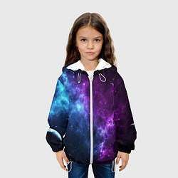 Куртка с капюшоном детская NEON GALAXY НЕОНОВЫЙ КОСМОС, цвет: 3D-белый — фото 2