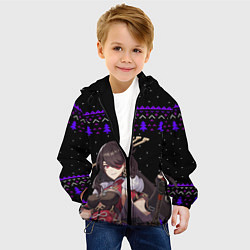 Куртка с капюшоном детская БЕЙ ДОУ НОВОГОДНИЙ, цвет: 3D-черный — фото 2