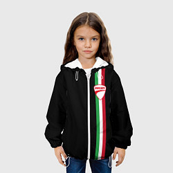Куртка с капюшоном детская DUCATI MOTOCYCLE ITALY LINE, цвет: 3D-белый — фото 2
