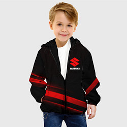 Куртка с капюшоном детская Suzuki, Сузуки, цвет: 3D-черный — фото 2