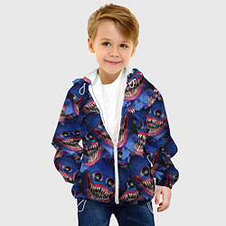 Куртка с капюшоном детская Huggy Wuggy: Pattern Face, цвет: 3D-белый — фото 2