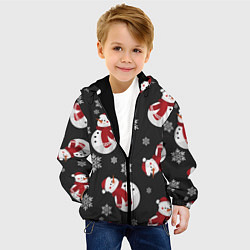 Куртка с капюшоном детская Cнеговики, цвет: 3D-черный — фото 2