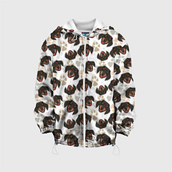 Куртка с капюшоном детская Такса Dachshund Dog, цвет: 3D-белый