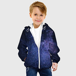Куртка с капюшоном детская Night sky, цвет: 3D-белый — фото 2