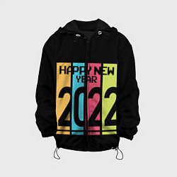 Куртка с капюшоном детская Просто и со вкусом 2022 новый год, цвет: 3D-черный