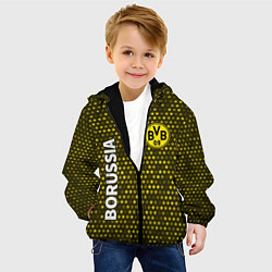 Куртка с капюшоном детская БОРУССИЯ - Звезды, цвет: 3D-черный — фото 2