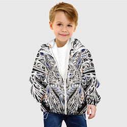 Куртка с капюшоном детская БЕЛАЯ ЭТНИЧЕСКА ЛИСА WHITE FOX, цвет: 3D-белый — фото 2