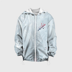 Куртка с капюшоном детская Washington Capitals Grey Ice theme, цвет: 3D-белый