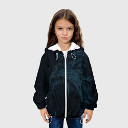 Куртка с капюшоном детская Zenit lion dark theme, цвет: 3D-белый — фото 2