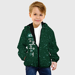 Куртка с капюшоном детская SQUID GAME - 456Й - Брызги, цвет: 3D-черный — фото 2