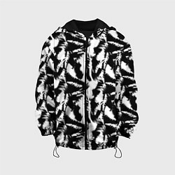 Куртка с капюшоном детская Шкура Белого Тигра, цвет: 3D-черный