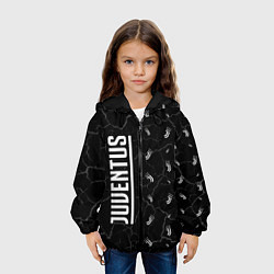 Куртка с капюшоном детская ЮВЕНТУС - Мрамор, цвет: 3D-черный — фото 2