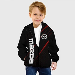 Куртка с капюшоном детская Mazda Мазда, цвет: 3D-черный — фото 2