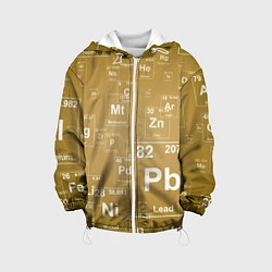 Куртка с капюшоном детская Pb - таблица Менделеева, цвет: 3D-белый